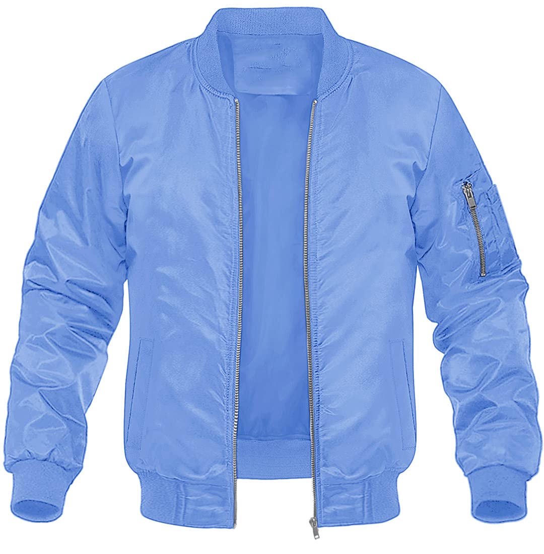 Veste militaire zippée homme bleu clair M pour ne plus craindre le vent - 8