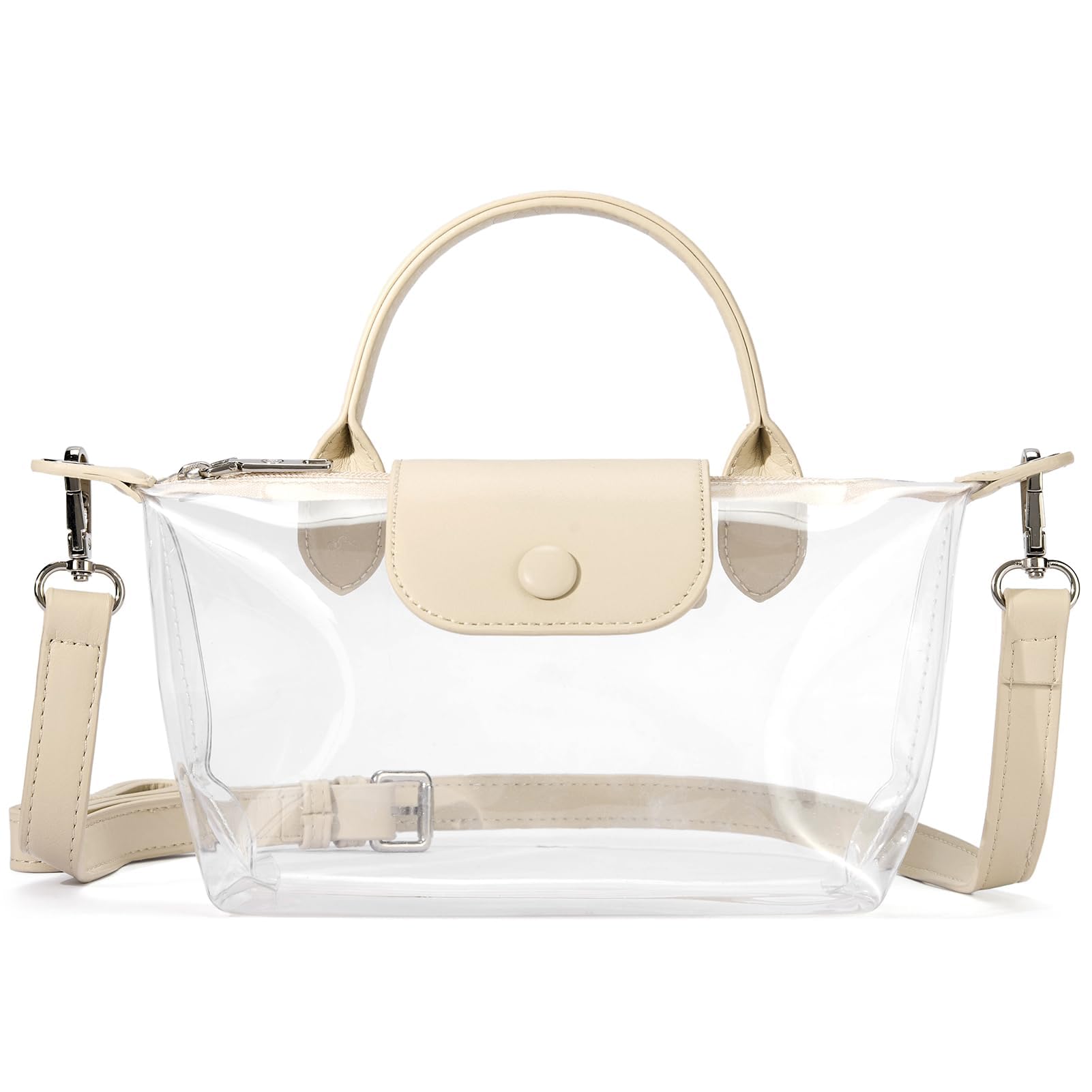BOSTANTEN Clear Bag for Stadium Approved Small Crossbody Purse Handbags for Concerts Sports Events