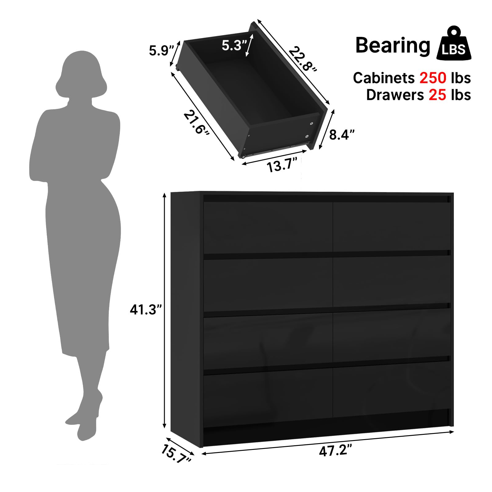 ikea malm dresser black Malm Bedroom furniture, set of 4, black-brown, 140x200 cm – Lovehome main image 1