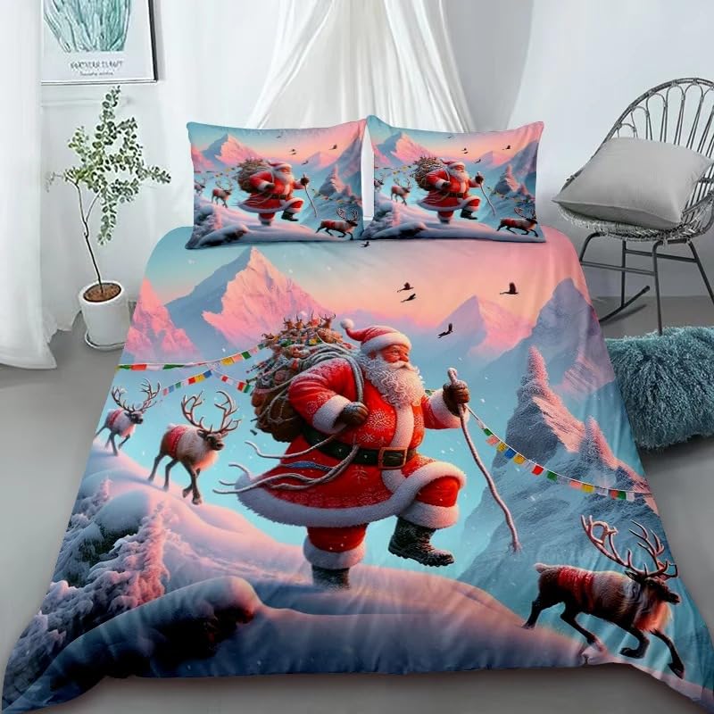 WeihnachtsBettwäsche Weiß Bunt Weihnachtselch Stern Bettwaren-Sets...