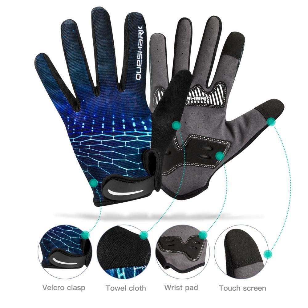 Queshark Guanti MTB,Guanti da Ciclismo,Guanti da Bicicletta MTB per Donna e Uomo,Antiscivolo Touch Screen