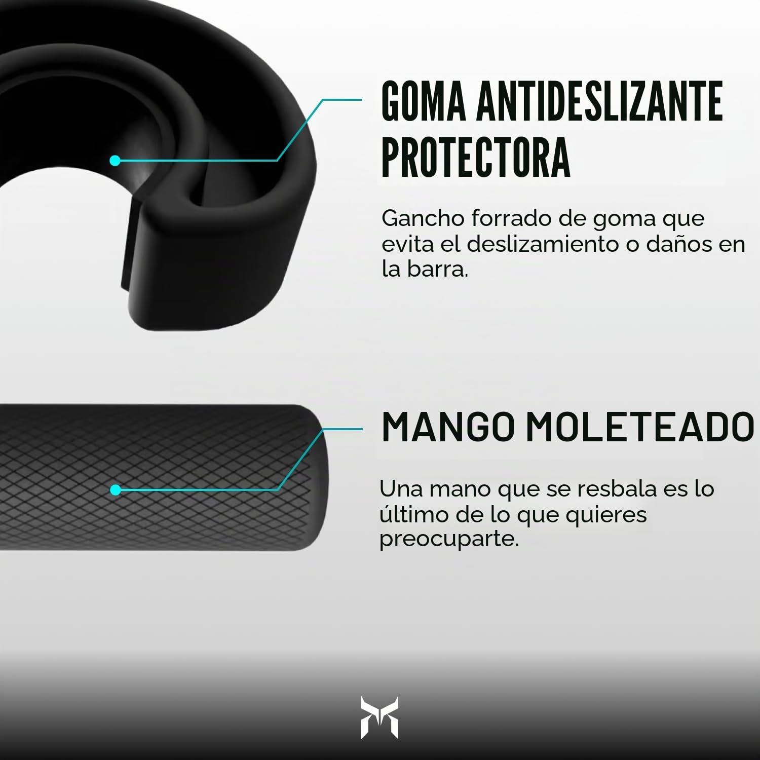 Kensui Swissies - Mango de agarre neutro para barras de dominadas, barras y bandas de resistencia
