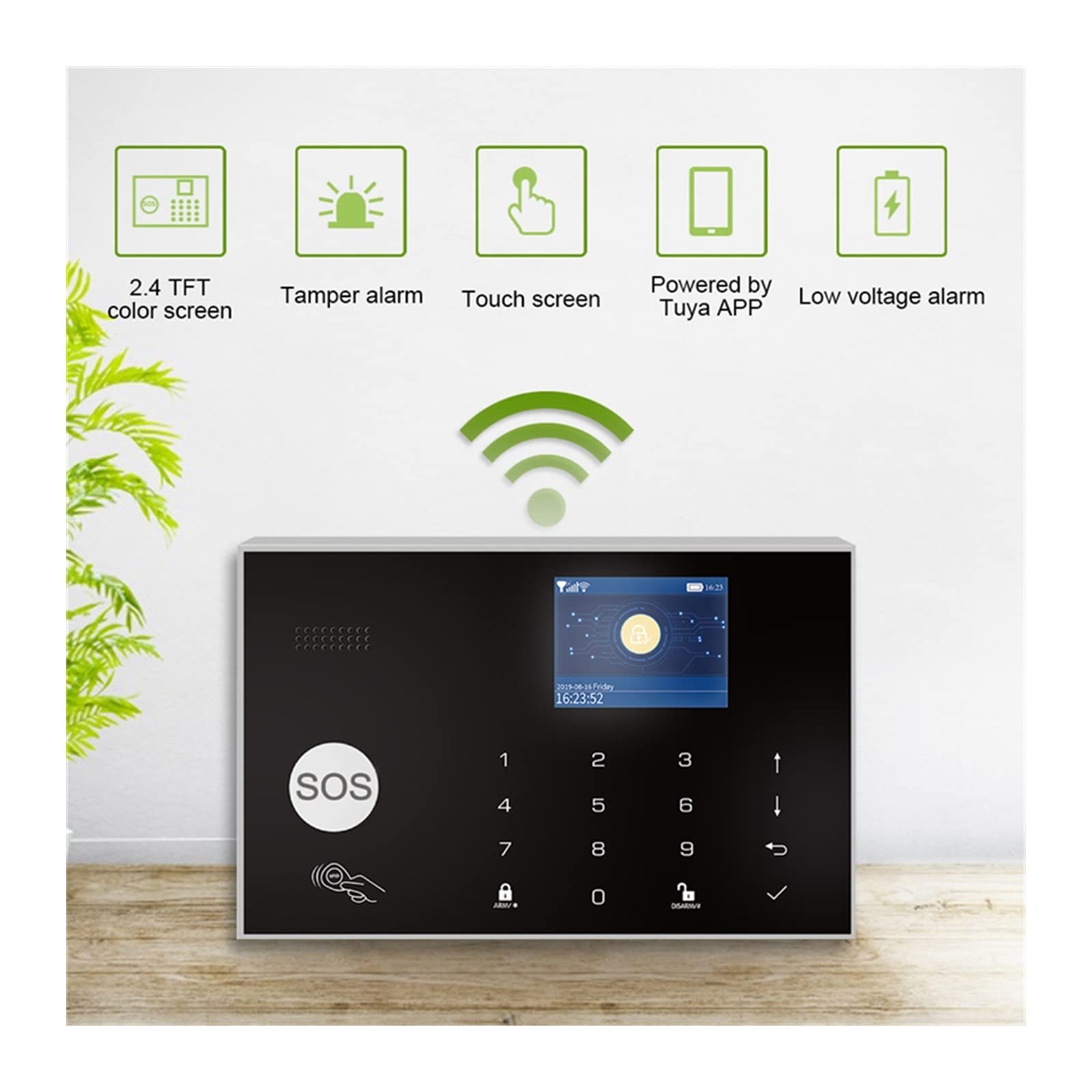 G30 Système d'alarme de sécurité WiFi Tuya GSM Home Famber Apps Control with Wireless Motion Reject Detector Detector Alarm Kit(G30-F)