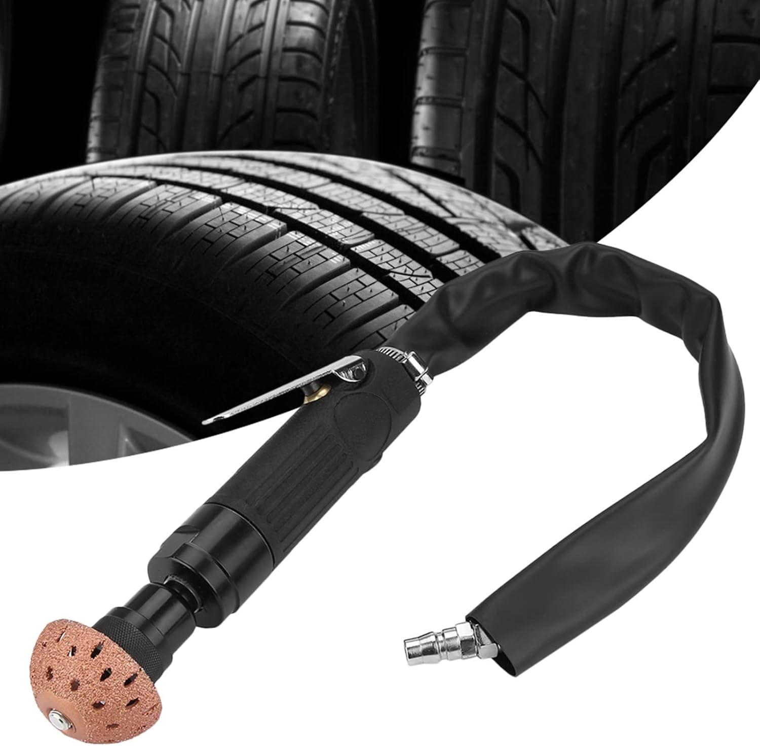 2500rpm Pneumatic Tyre Repair Grinder Tool, Tire Buffing Wheel Repair Grinding Head Polishing Machine