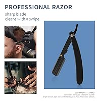 Vista 6 de Maquinilla de afeitar profesional de borde recto, afeitadora recta para hombre para peluquería, salones de peluquería, cerca, afeitado, barba