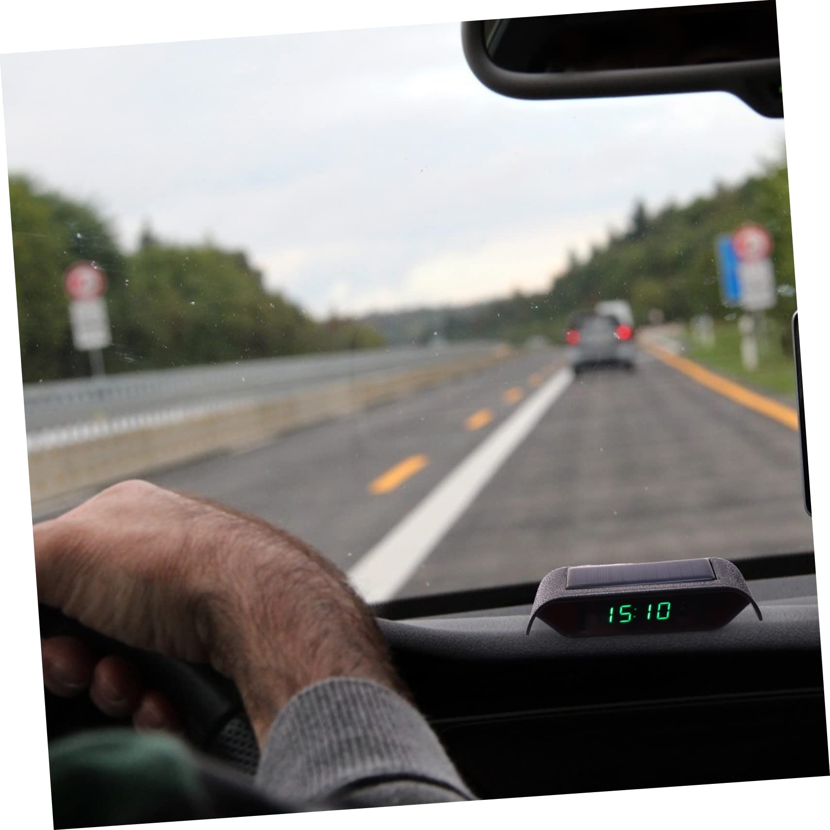 SUPVOX Reloj Para Coche Solar Diseño De Energía Temporizador Electrónico Alta Precisión