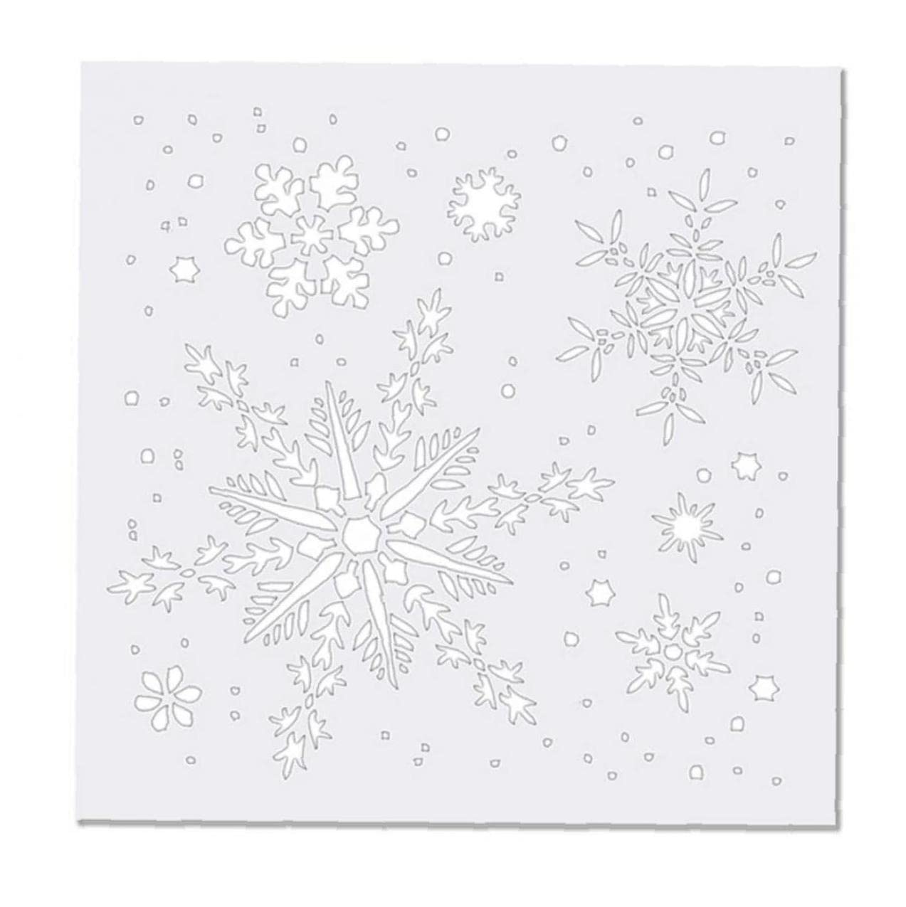 Onsinic White Christmas Stencils Xmas Cartoon Snowflake Painting Stencil Reusable Craft For Art Drawing Spraying