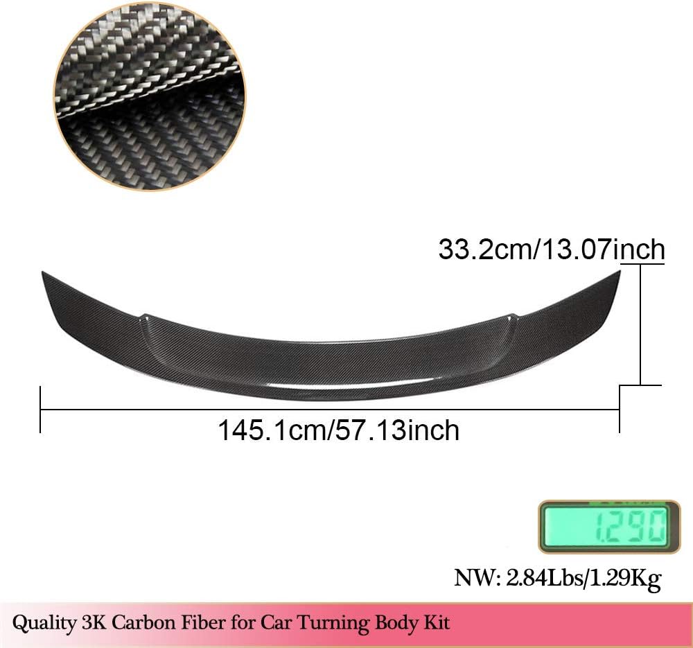 Carbon Fiber Trunk Spoiler for Mercedes Benz S Class W222 Sedan 2014-2019 S400 S450 S500 S550 S560 S600 S63 S65 AMG Auto Rear Boot Lid Highkick Spoiler Wing Lip Factory Outlet (Style B)