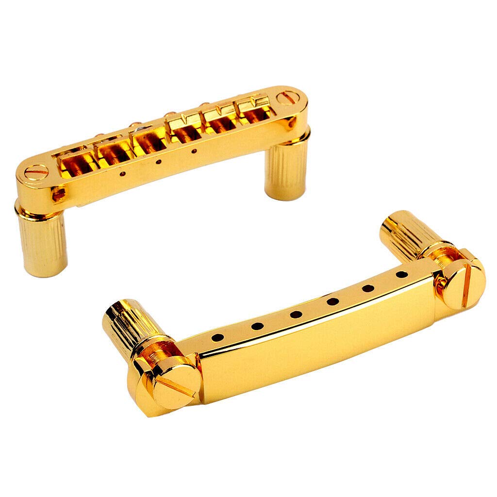 Guitar Parts 1 Set Vintage Style Saddle Bridge Golden