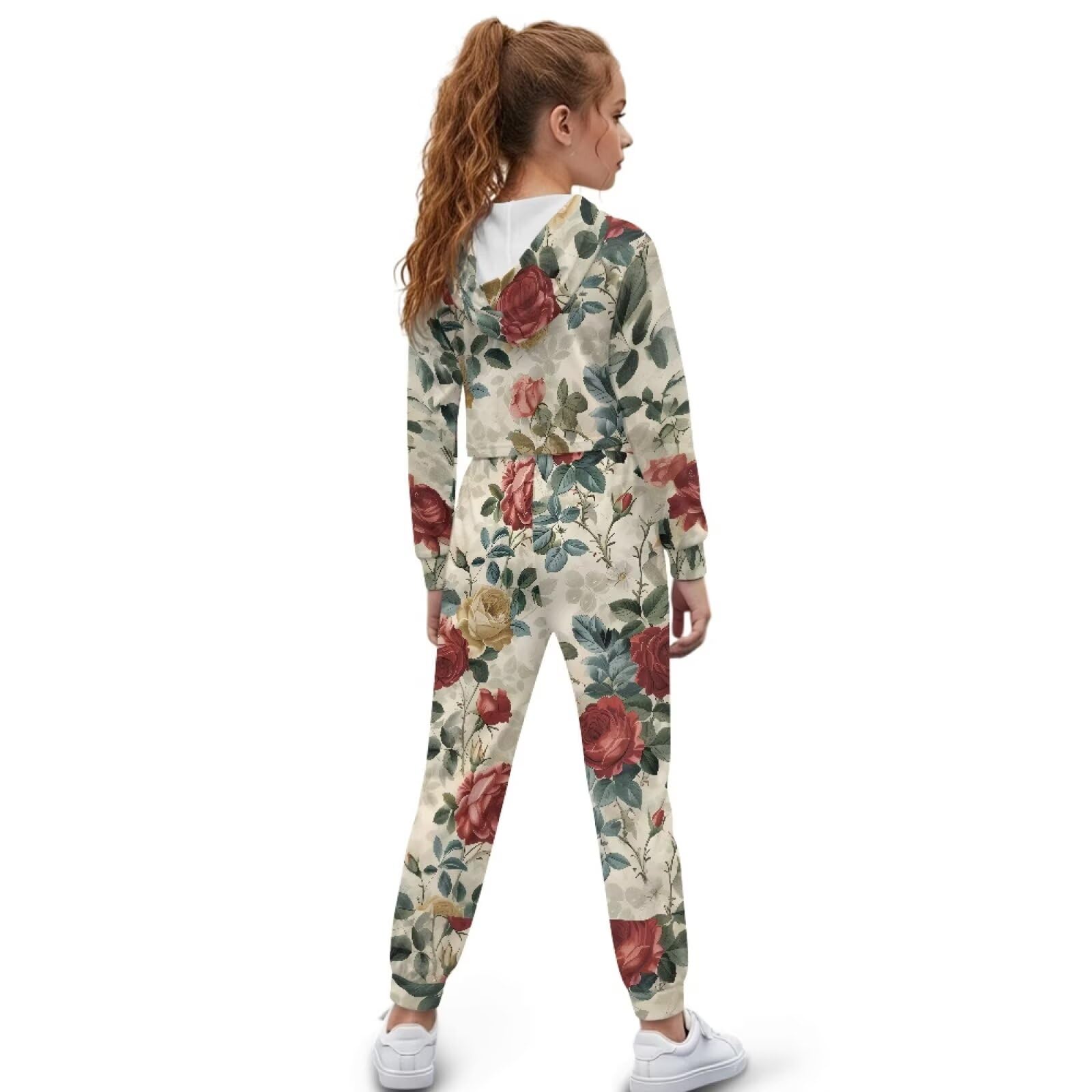 chaqlin Conjunto de 2 piezas con capucha y pantalones deportivos con bolsillo lateral para niñas