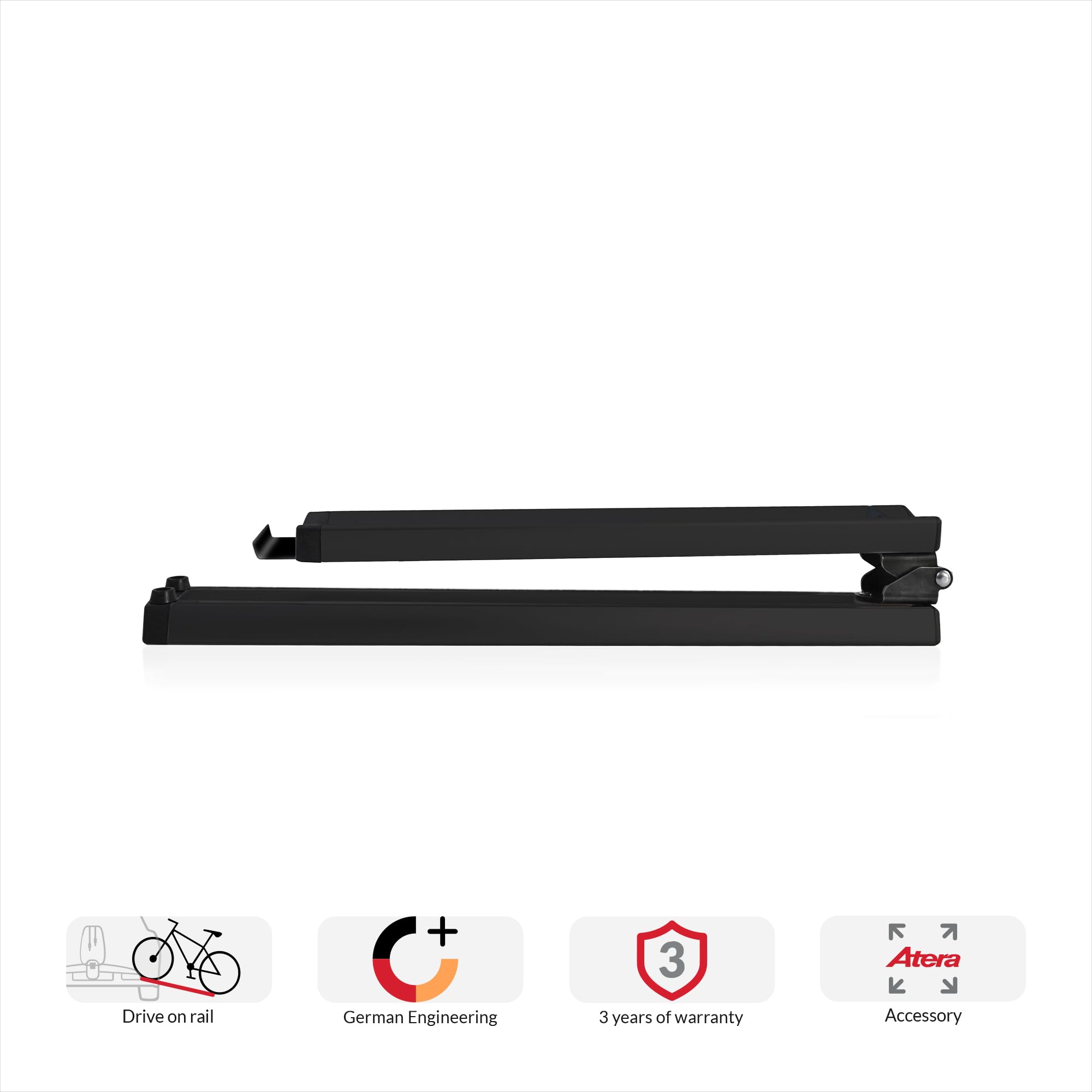 Atera Rampa di carico per Genio Pro Advanced e Strada Trail 2, nero | per portabici da gancio traino, rampa di carico pieghevole in alluminio, Cod. art. 022787
