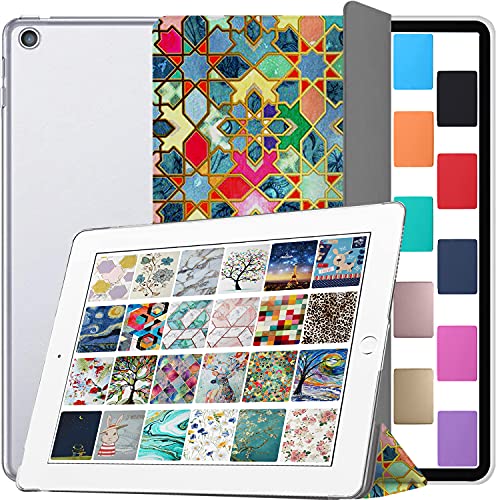 Image of DuraSafe Cases for iPad Mini 5 Gen 2019 7.9 Inch [ Mini 5th Gen ] A2133 A2124 A2126 MUQY2HN /A MUQW2HN /A MUQX2HN /A MUU52HN /A PrintediPad Cover with Translucent Frosted Hard Back - Damask