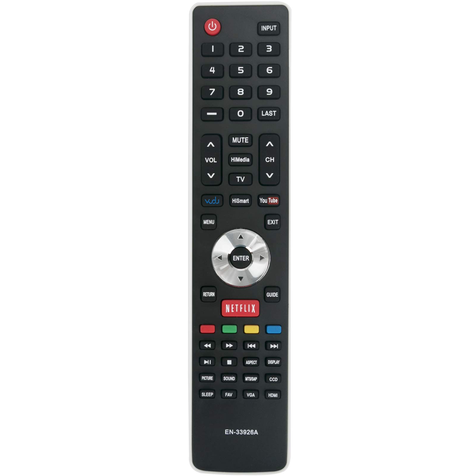 New EN-33926A EN33926A Replacement Remote Control Compatible with Hisense LCD LED TV 32H5B 32K20DW 40H5 40H5B 40K366WN 48H5 50H5B 50H5G 50H5GB