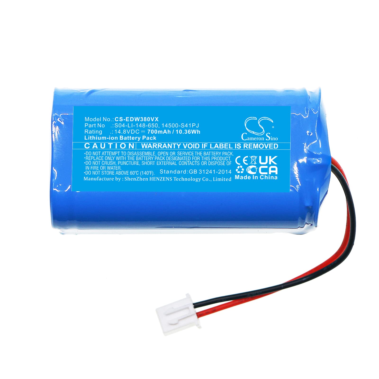 DRAWBELL Battery for Ecovacs Winbot W830,Winbot W850,Winbot W930,Winbot W950,Winbot W920,Winbot W836,Winbot W835,Winbot 880,W880,Winbot W880 P/N 04-LI-148-650,14500-S41PJ,201-2005-0022,201-1907-0302