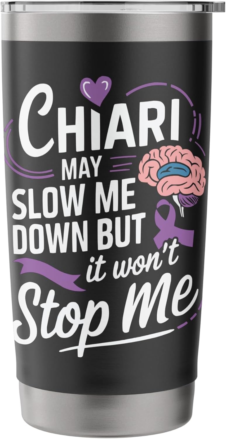 Arnold Chiari Malformation Awareness Brain Disease Stainless Steel Insulated Tumbler - Image 3