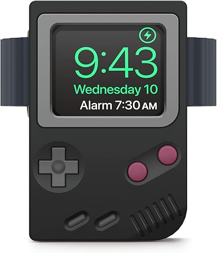 elago Soporte W5 compatible con Apple Watch Ultra, Series 87654321SE (1.929 in, 1.772 in, 1.732 in, 1.654 in) (negro) - Compatible con modo de