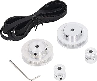 roda síncrona, transmissão estável de alta eficiência 20t 60t 2 conjuntos de polia da correia dentada liga de alumínio com correias de borracha para impressora 3d (furo interno de
