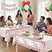 Fanfanwin 4 Pcs Ciao Baby Bambino Baby Shower Decorations Tablecloth 108 x 54 Inch Disposable Tablecloths Italian Pizza Red and White Checkered Design for Gender Reveal Newborn Mommy Party Supply