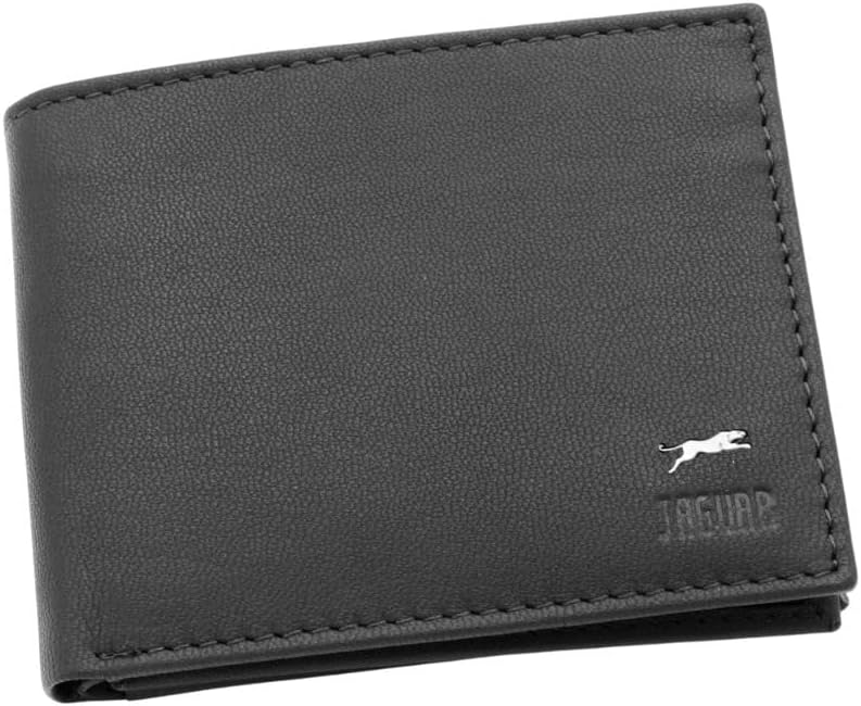 Men's Genuine Leather Wallet, Card Slots with RFID Protection and Coin Purse, Black - Mod.5, Modello 5, Classic