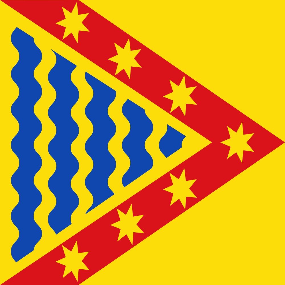 Drapeau Large Vega de Tirados carré 1 1 résistant aux UV et intempéries