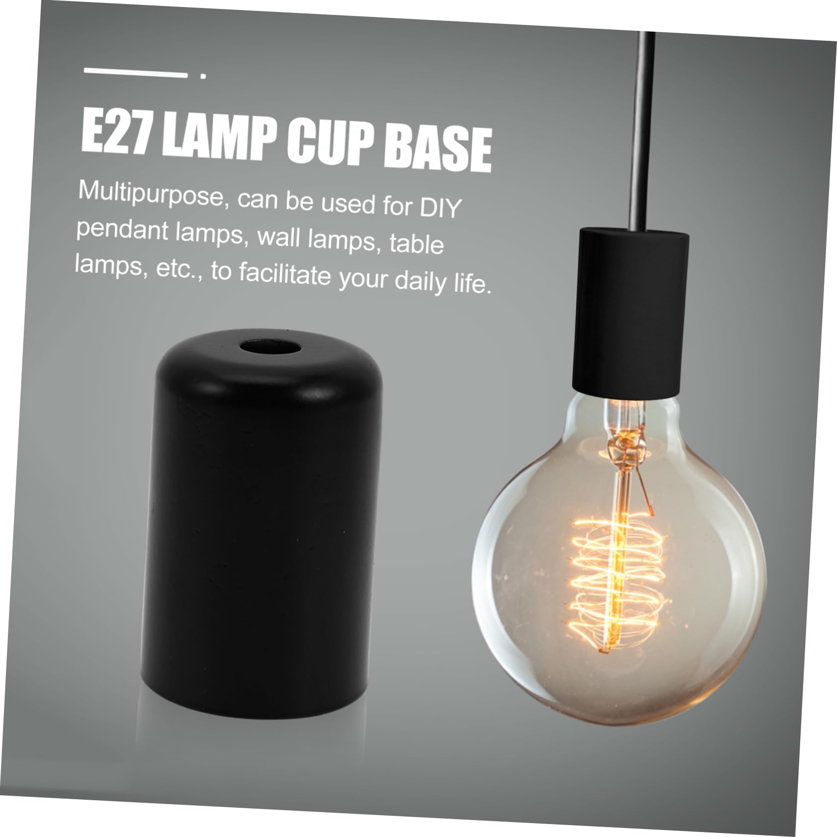 jojofuny 6pcs Light Cup Hanging Lamp Ceiling Chandelier Lamp Bases Cups Pendant Light Holder Hanging Light Holder Chandelier Cups Replacement Metal Spray Paint Wrought Iron Desk Lamp E27