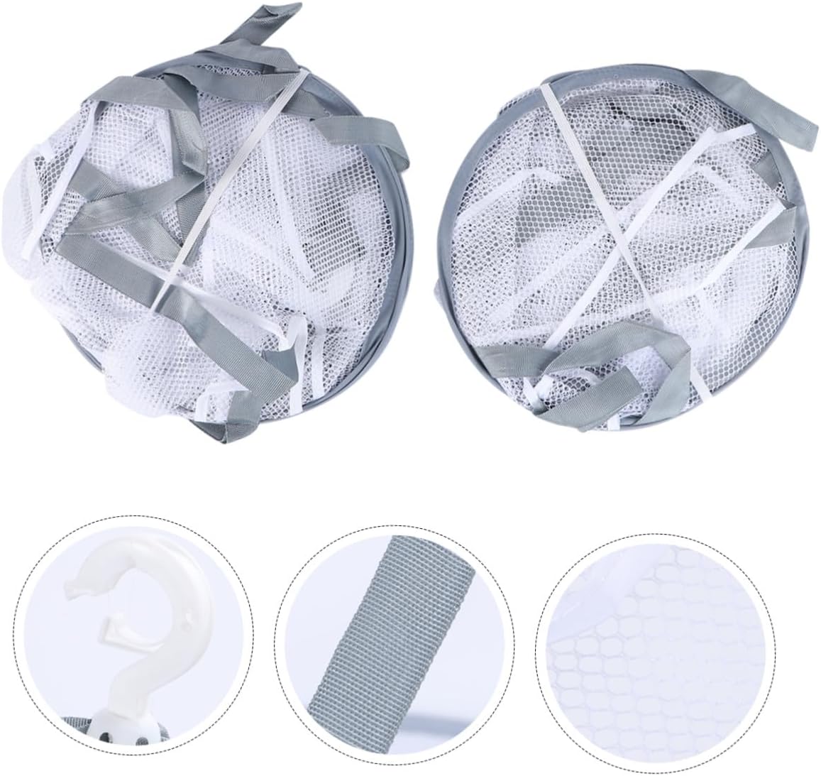 3pcs Hanging Drying Baskets for Sweaters and Clothes, Iron Mesh Clothes Drying Rack, Single to Triple Layer Laundry Organizer for Home Use