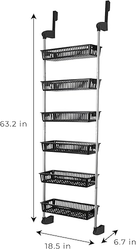 Miniatura 3 de Smart Design Organizador sobre la puerta para almacenamiento, perfecto para organización de despensa, dormitorio, almacenamiento de baño, sala de