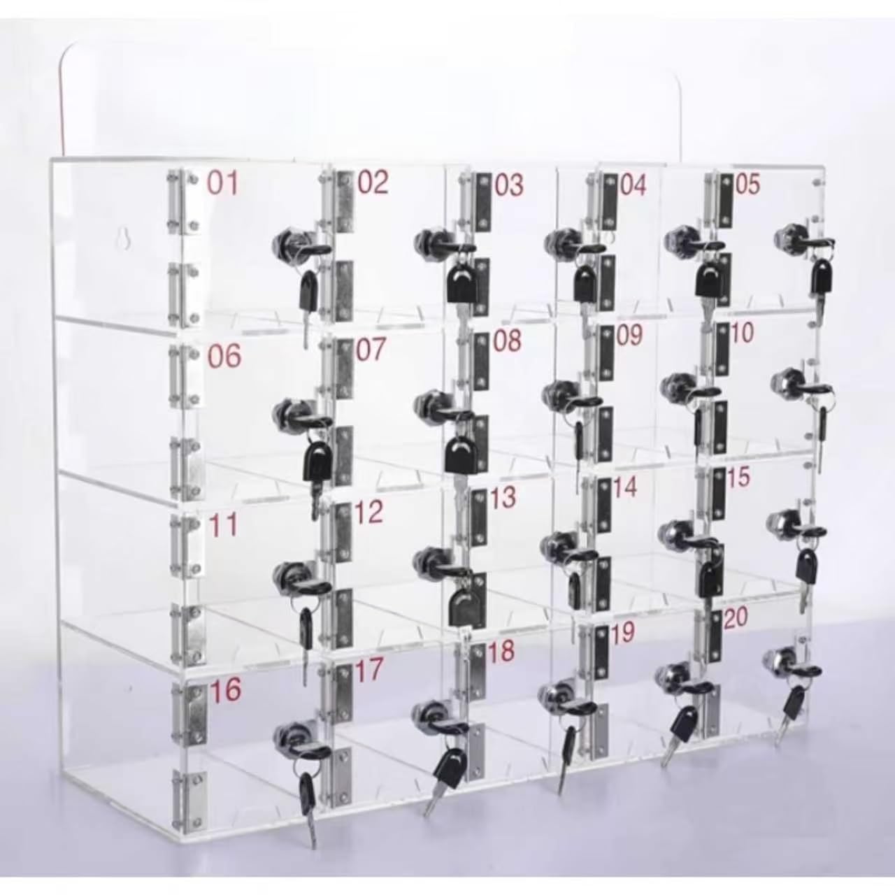 Mobile contenitore per cellulari Mobile contenitore in acrilico con 6-60 scomparti per cellulari Installazione a parete(15)