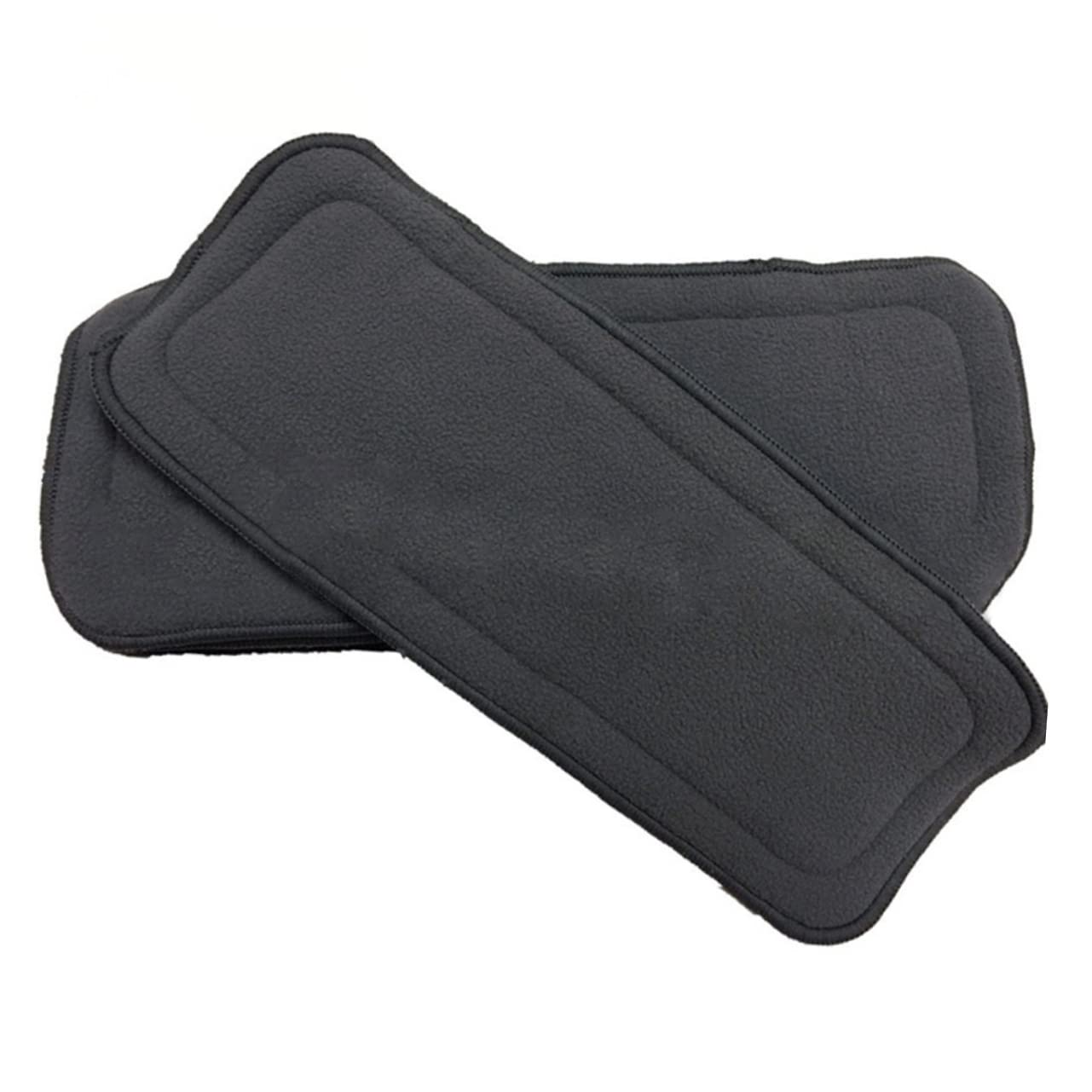 Toyvian Coussinets Pipi Bébé Lot de 10 Inserts Lavables en Fibre de et Charbon Doublures de Couches Réutilisables 5 Couches Absorbantes Taille Réglable pour Bébé Utilisation