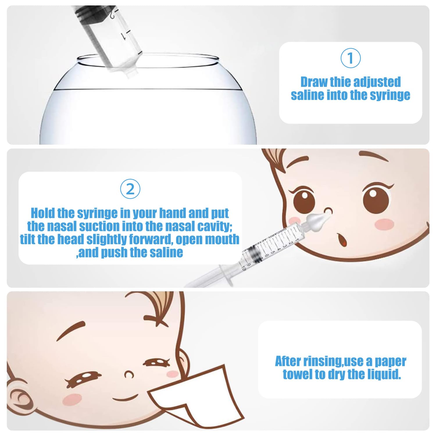 Aspirateur Nasal en Silicone pour Bébé 6 Pièces avec Embouts Doux et Lavables