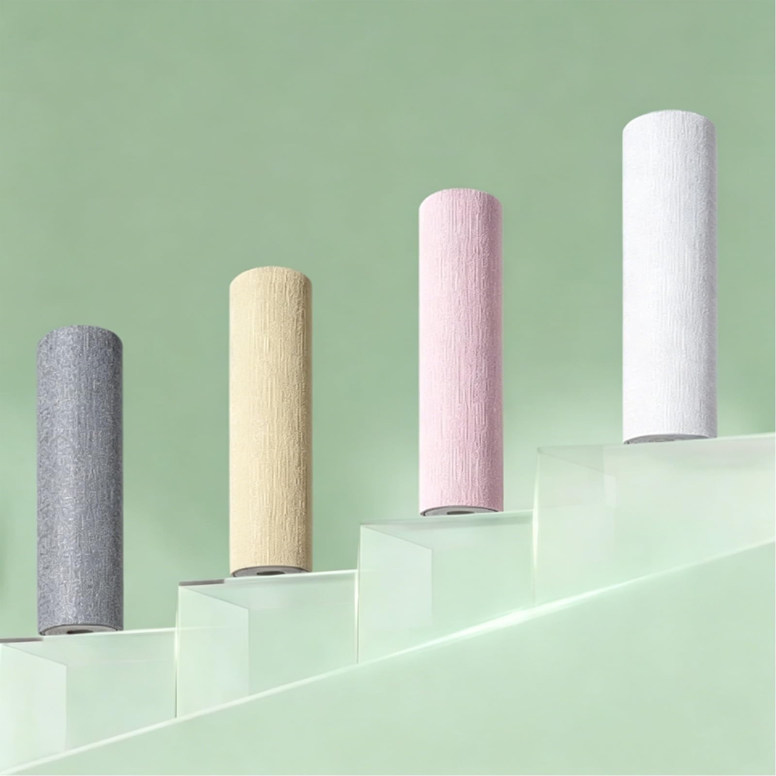 AY8ADYUI Peel And Stick Foam,Foam Cotton Wallpaper，Easy Intallation And Waterproof，for Bedroom Wall Decoration Tenant Friendly(White,0.5x2.8m(1.6x9.1ft))