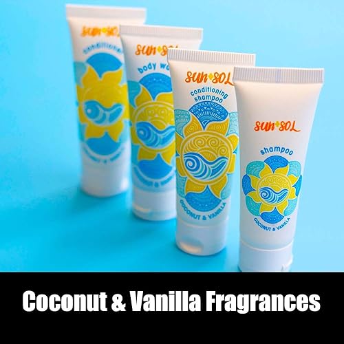 Miniatura 5 de World Amenities Sun + Sol - Barra de masaje hidratante a granel con fragancias cálidas de coco y vainilla, artículos de tocador de tamaño viaje