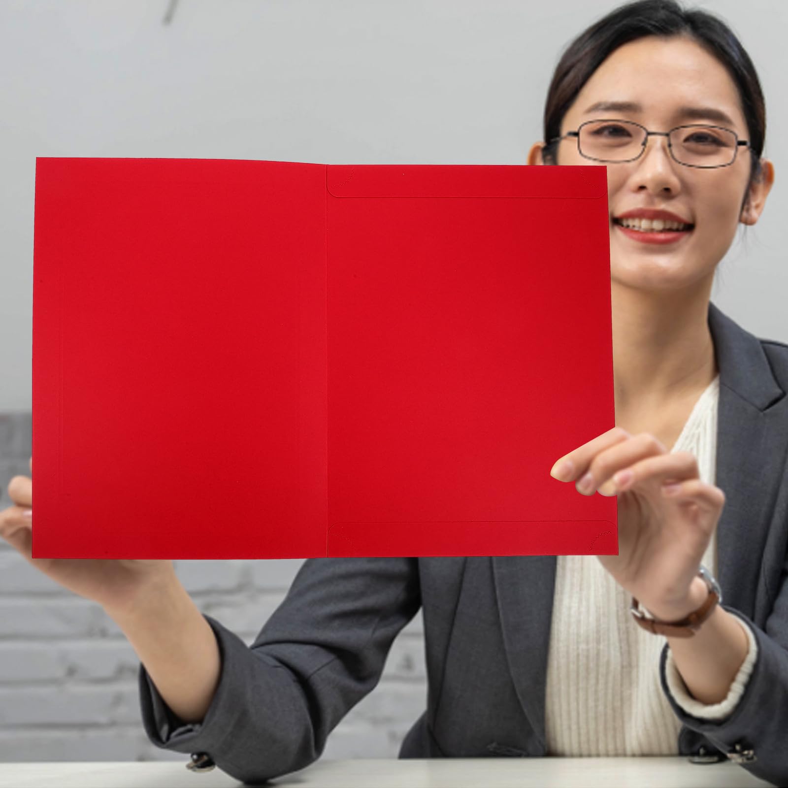4 Stück Zertifikatsinhaber aus Papier Rot für Einschulung Urkunden