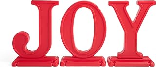 Step2 Large Customizable Outdoor 3-Piece Christmas Joy Decoration, Red