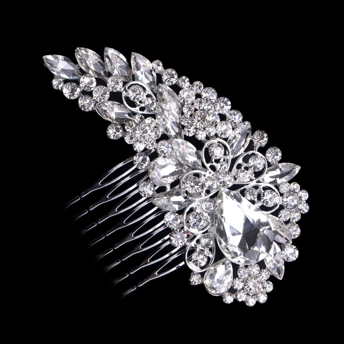Fermaglio per capelli, forcine per capelli, pettini per capelli, accessori per capelli, copricapo per capelli da sposa, pettini laterali con strass laterali con strass laterali per capelli con strass