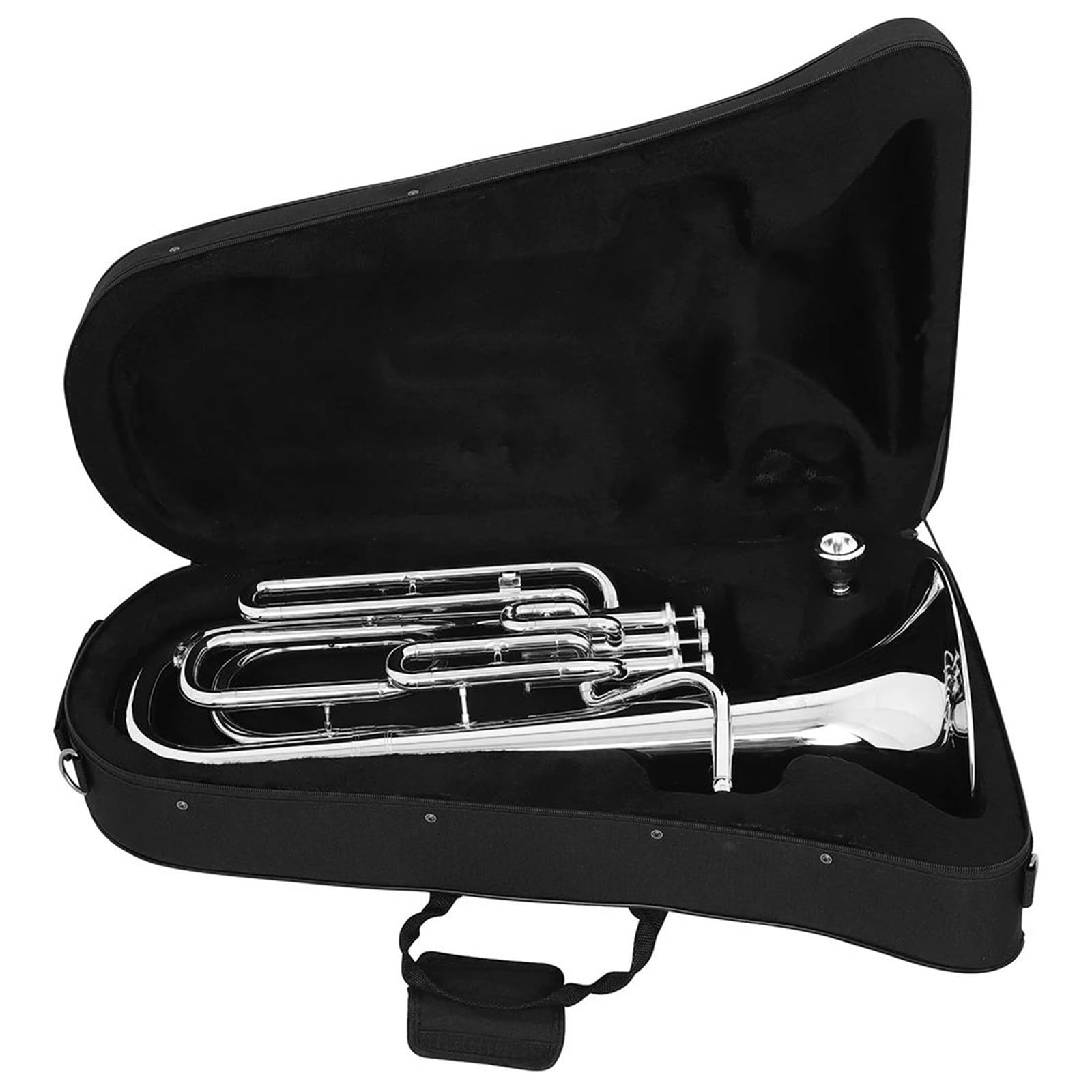 Eufonium Tenor Horn Bb Flat 3 Kluczowe Pionowe Części Do Instrumentów Z Mosiądzu Akcesoria Rękawiczkami