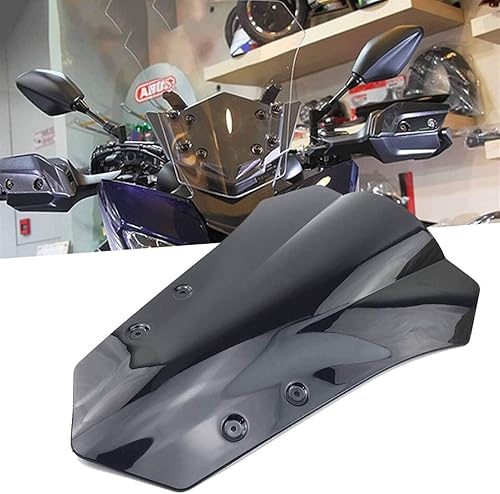 Miniatura 2 de Parabrisas de motocicleta compatible con Yamaha MT-09 Tracer MT09 FJ09 FJ-09 2015 2016 15 16 parabrisas negro doble burbuja MT 09 FJ 09 2015 2016