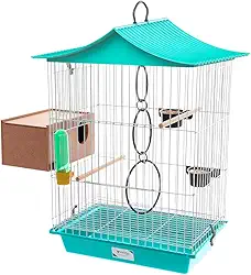 Gaiola Calopsita Agapornis Acessórios Brinquedos Vivopet Epóxi Criadeira com Ninho (Verde)