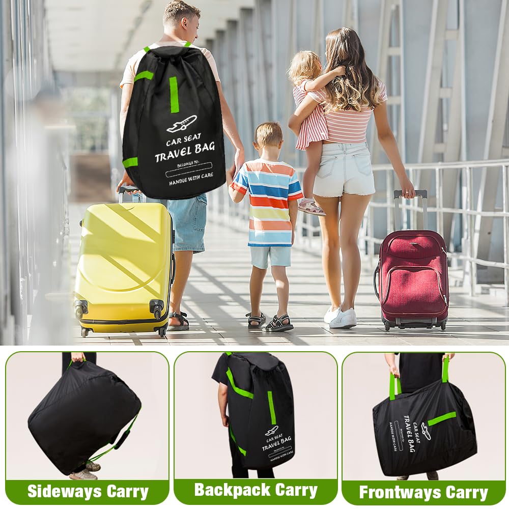 Borsa da Viaggio per Passeggino, Borsa da Viaggio per Seggiolino Auto per Aereo, Copertura Impermeabile con Tracolla per Viaggi Aerei, Oxford 600D, Ottimo per Bagagli Gate (86x46x46)