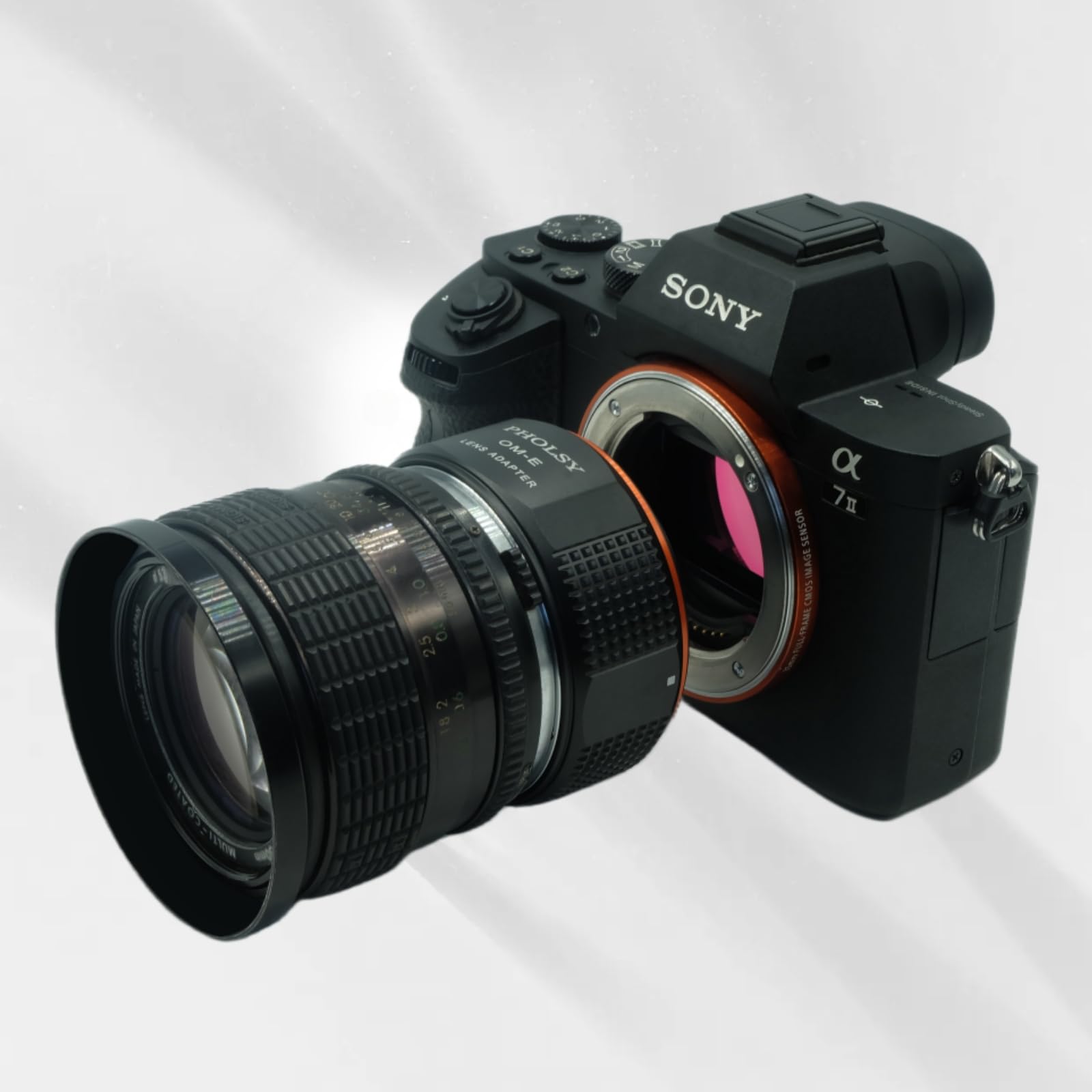 PHOLSY Lens Mount Adapter Manual Focus: Compatible with Olympus OM Lens to Sony E (NEX) Camera Body, Olympus OM to Sony E - Image 3
