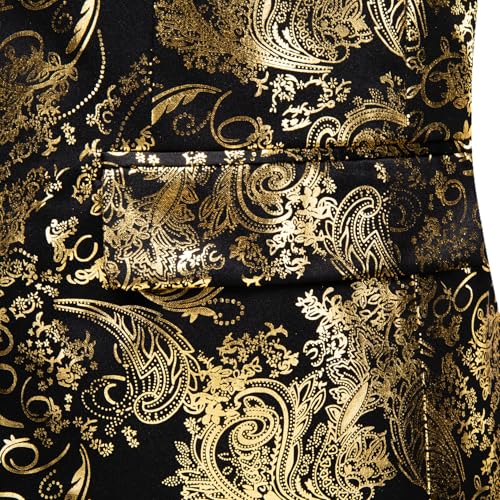 Image of Barry. Wang Men's Sport Coats & Blazers Flower Suit Jacket 1 Button Paisley Tuxedo Mardi Gras Carnival Parade Gift