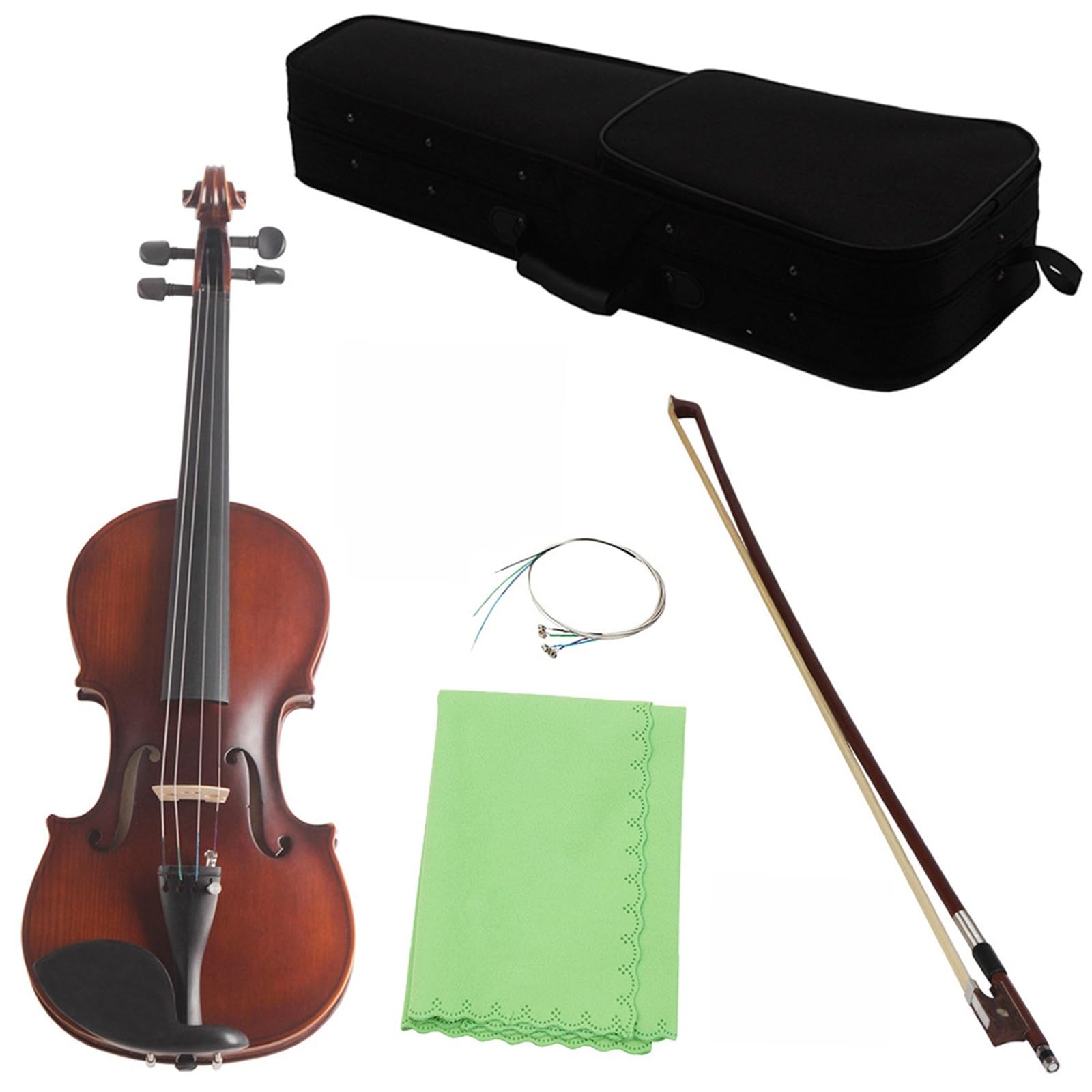 Violino Set Pratica Per Principianti Di Violino In Legno Massello Suonando Il Violino 4/4-1/8 Con Custodia Per Violino(4/4)
