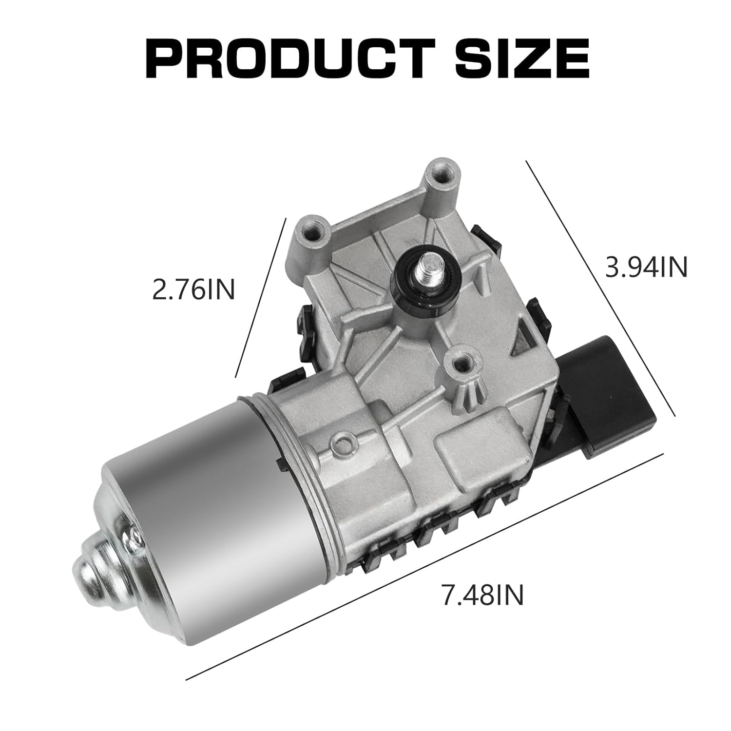 Front Windshield Wiper Motor Compatible with Volkswagen Jetta 2011-2018 4 pin Replace 6R1955119A 5C7955113D 5C6955121A