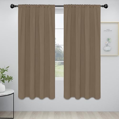 Miniatura 141 de Easy-Going Cortinas opacas con bolsillo para barra para dormitorio, cortinas de ventana para oscurecer la habitación para sala de estar, cortinas de