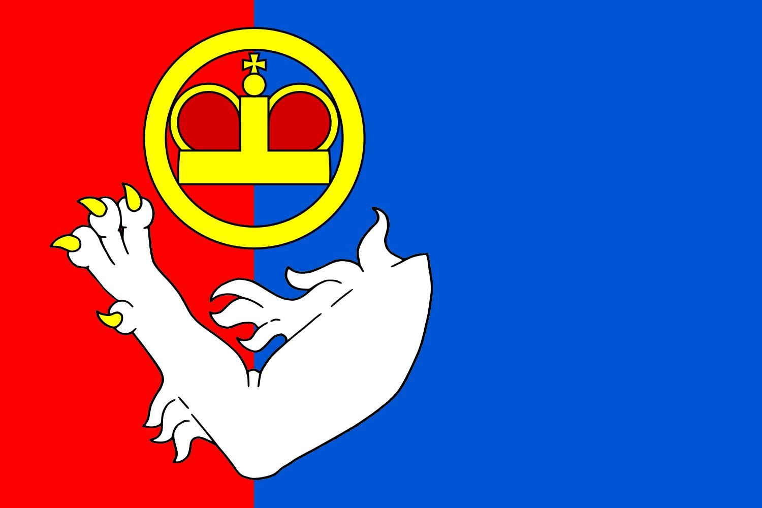 Drapeau de Křesín CZ grand format pavillon officiel république tchèque