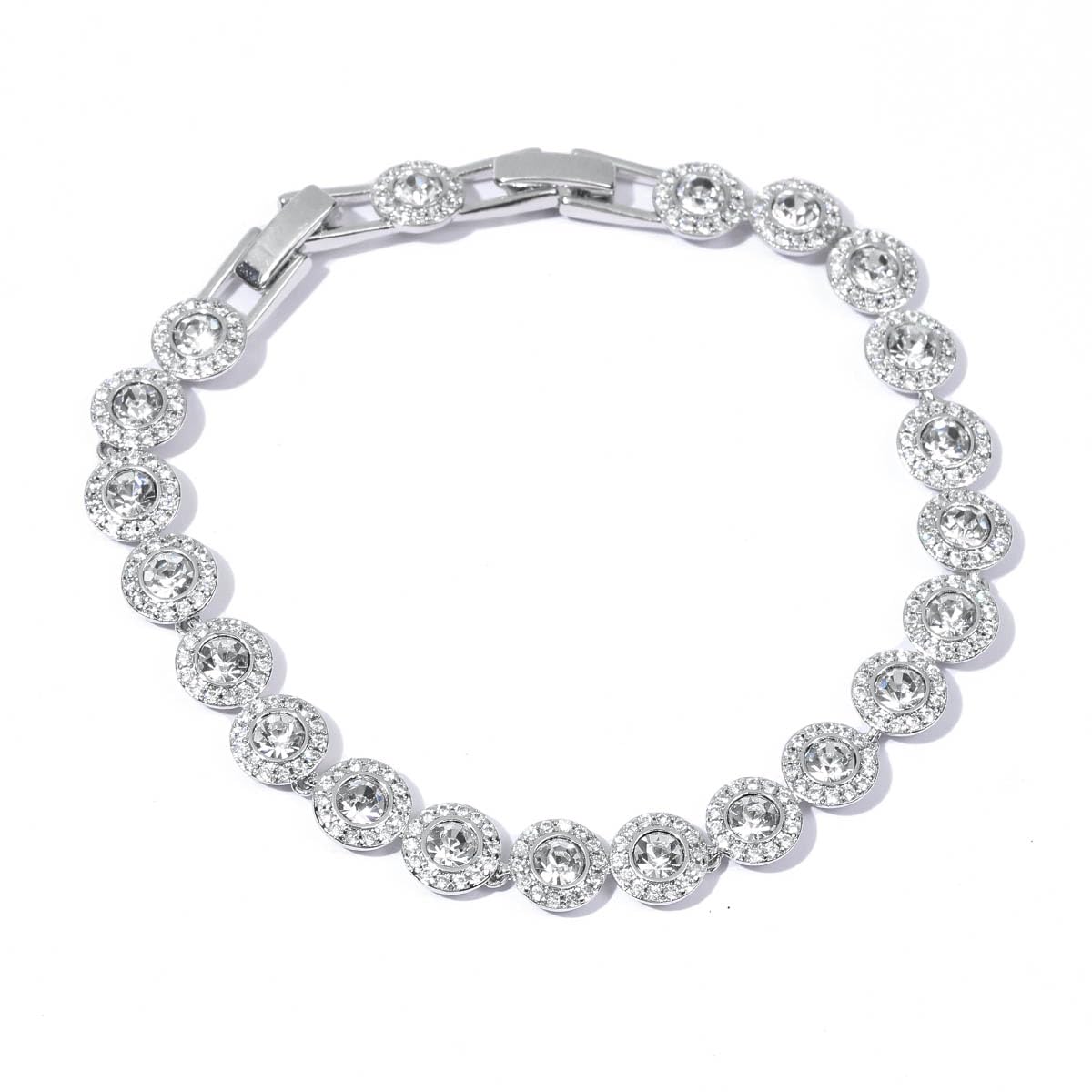 Collana angelica - Collane di cristallo in oro 18 carati, collana delicata di gioielli in oro, cristallo trasparente per donne, matrimonio, festa, matrimonio, San Valentino