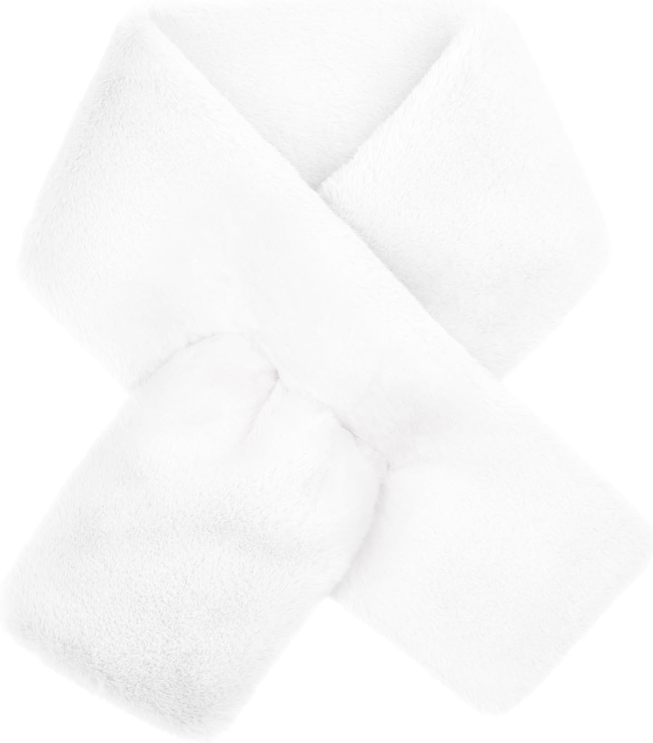 Futrzane Modern Scarf - Womens Faux Fur Stoles Wraps - Soft Collar for Jackets