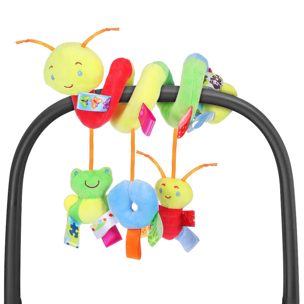 Baby Cot Pram Hanging Rattles Spiral Stroller Toy Ringing Bell Seat