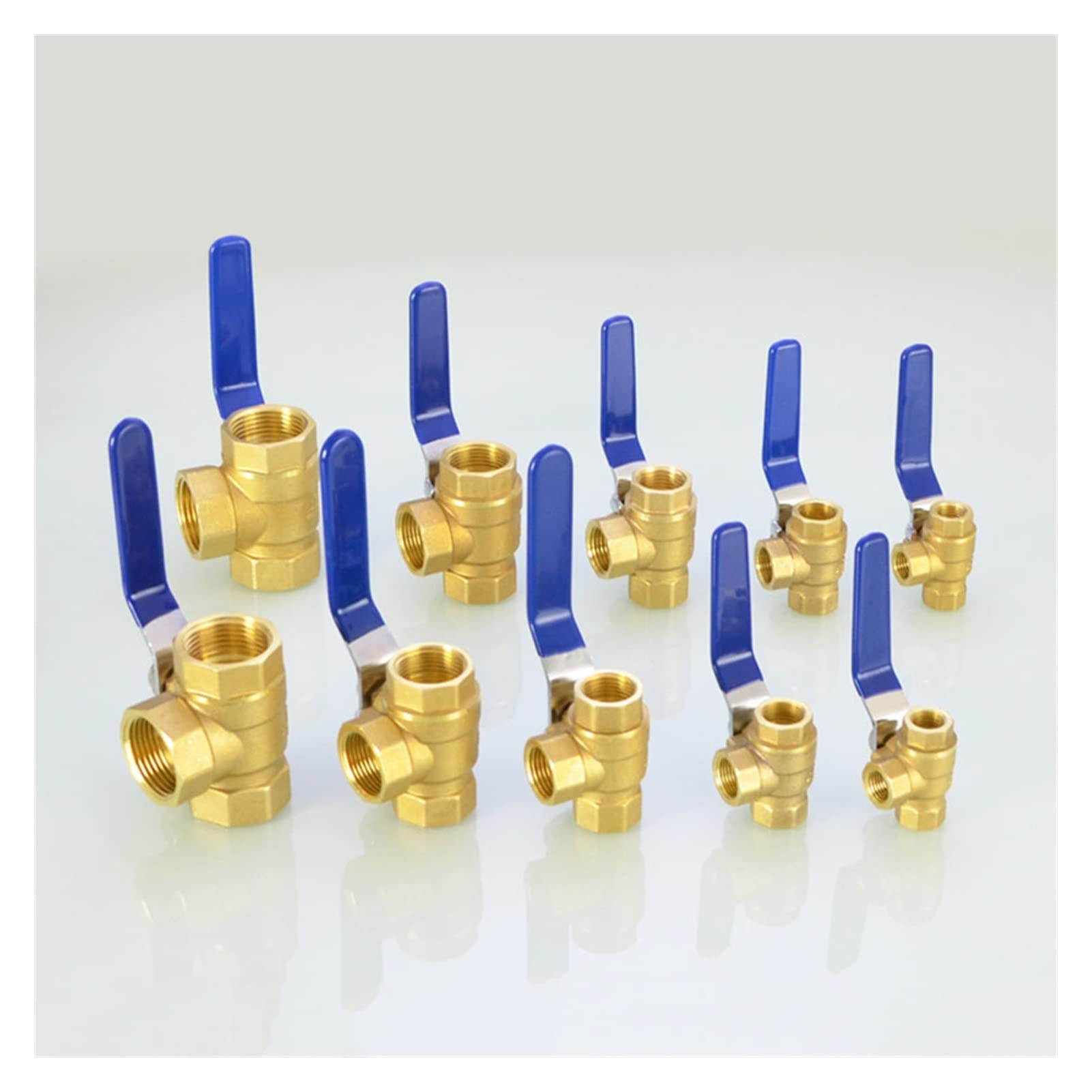 Válvula de Bola de 3 vías, Hembra, de latón, de 1/4", 3/8", 1/2", 3/4", 1", con Puerto en T y Puerto en L, Adaptador for Agua, Aceite, Aire y Gas. | T-type,1 Inch