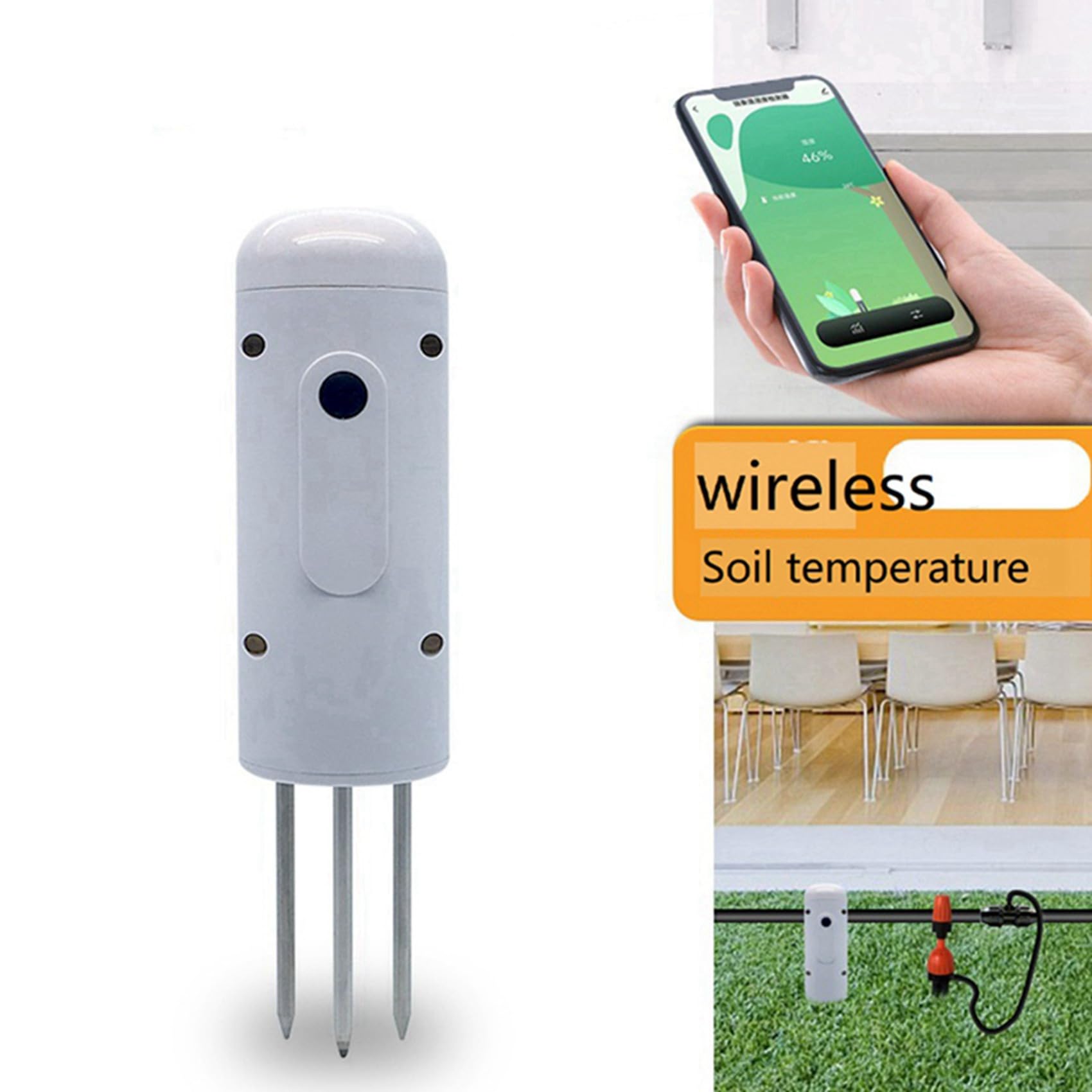 4 Piezas TUYA ZIGBEE Monitor de Planta Medidor de Temperatura del Suelo Sensor de Humedad Sensor de Riego de AutomatizacióN de JardíN